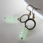 Ice Mint Green - Earrings - Crystal Rondelles..