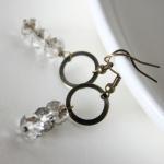 Simply Silver - Earrings - Crystal Rondelles..