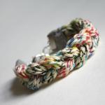 Plait Bracelet - Ivory And Multicolor Knitted -..